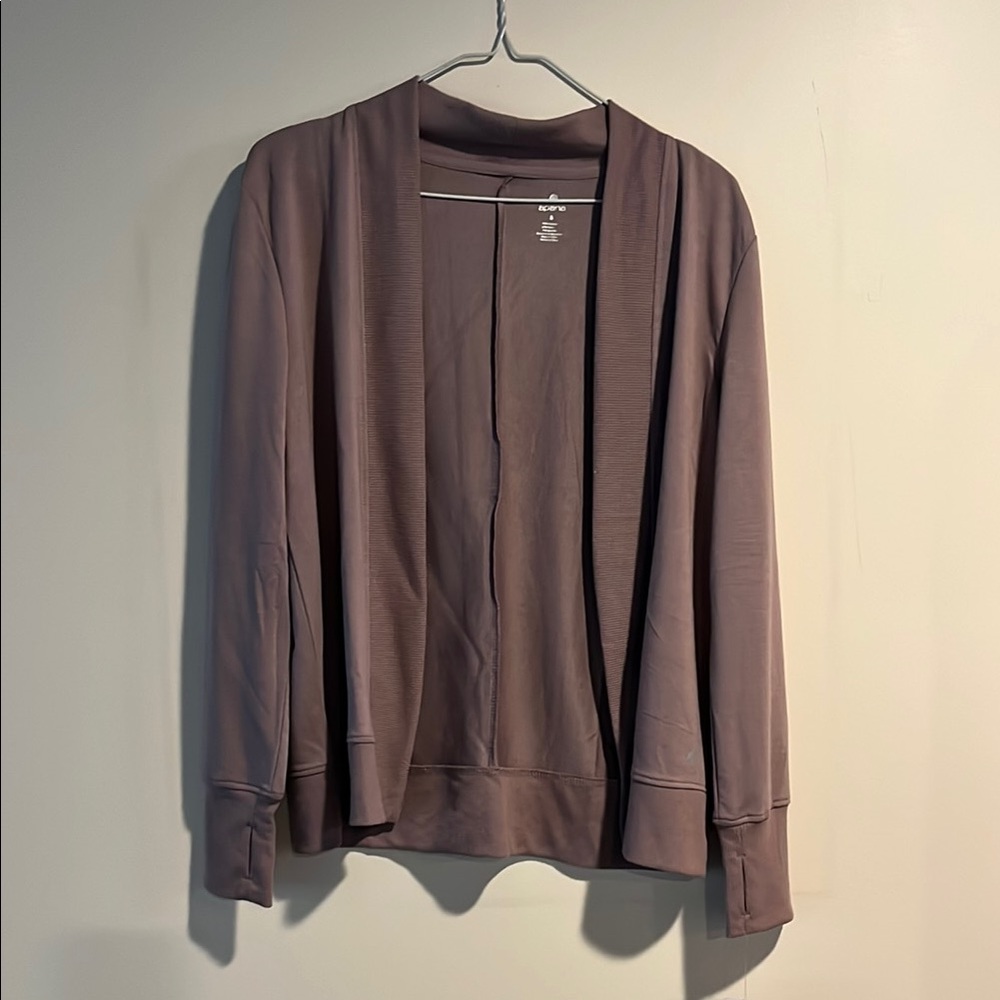 Apana Open Front Mauve Cardigan